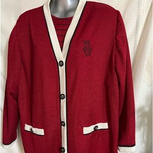 TanJay Sweater Cardigan Set. Size 16